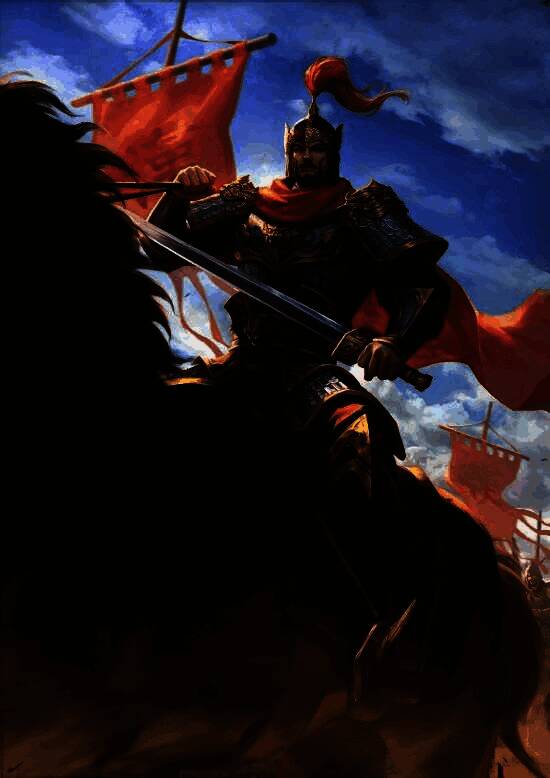 斗地主模式新将卫青角色展示,身穿汉代将军铠甲,手持利剑,背景为沙漠战场