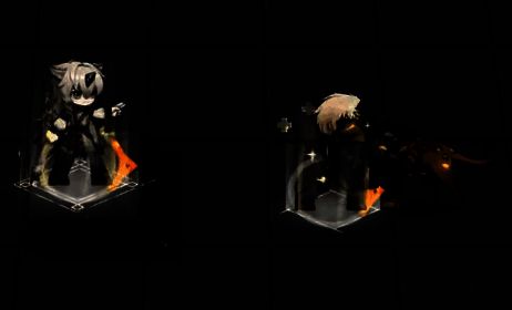 玩家实战截图，录武官正在治疗重装干员，同时触发增益状态提示