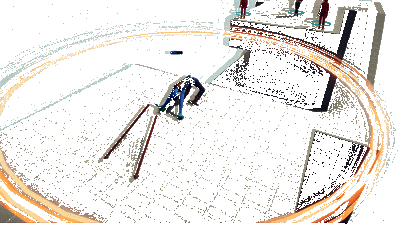 一名弓箭手射出箭矢,敌方士兵灵巧扭身躲过,动作滑稽,场面极具喜剧效果