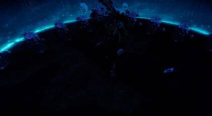 剑盾哥布林列队准备冲锋,其中两只手持蓝色风之盾,背景为昏暗的洞穴环境