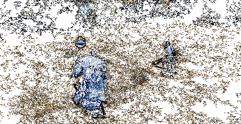 拾得挥动茶壶,沸腾茶水化作火焰冲击波,敌人被击退